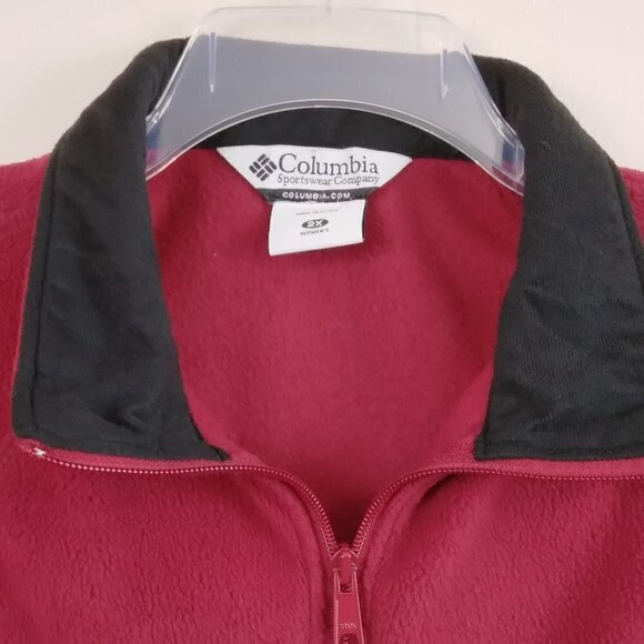 Columbia | Front Zip Fleece Vest Cranberry Red | Size 2X - Picture 4 of 8